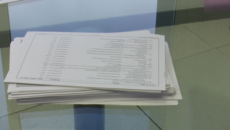 Purple Folder with Documents on a Desk