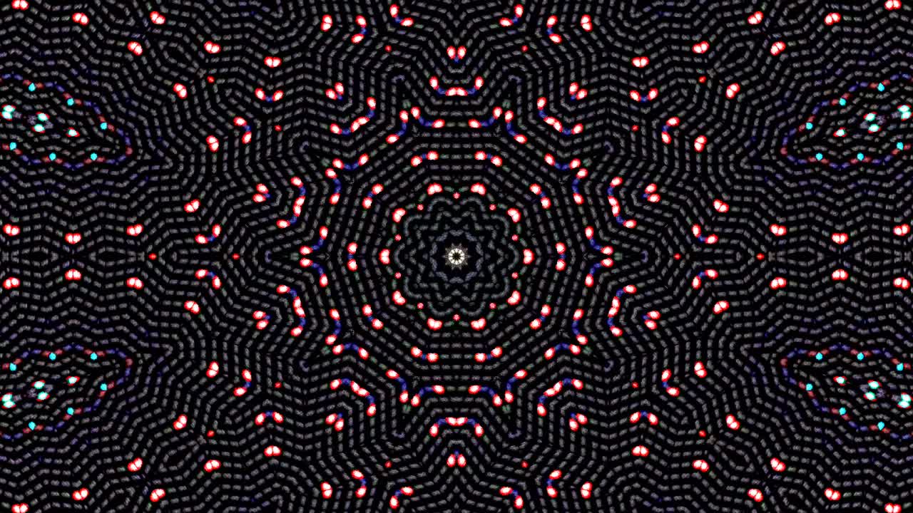 Beautiful abstract kaleidoscope that shines, a radiant light that regulates the subtle movements