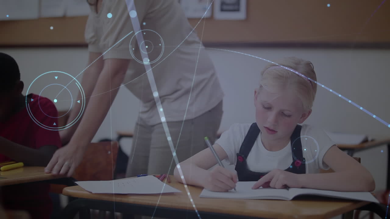 여학생들의 글쓰기를 통한 연결 네트워크의 애니메이션