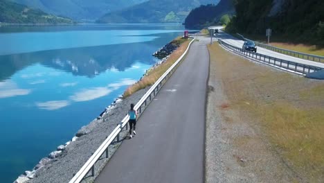 Woman-jogging-outdoors