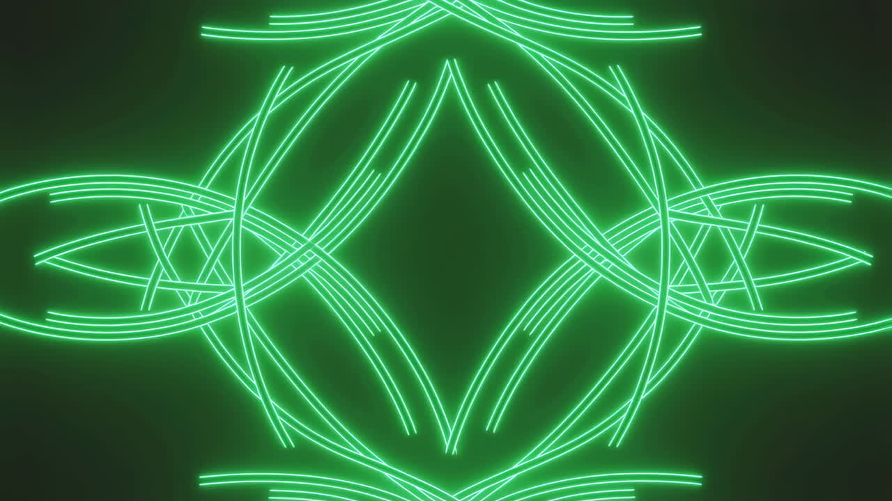 Loop ipnotico di motivo geometrico astratto verde neon