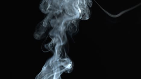 el humo en el fondo negro del avión se eleva. el humo se disipa.