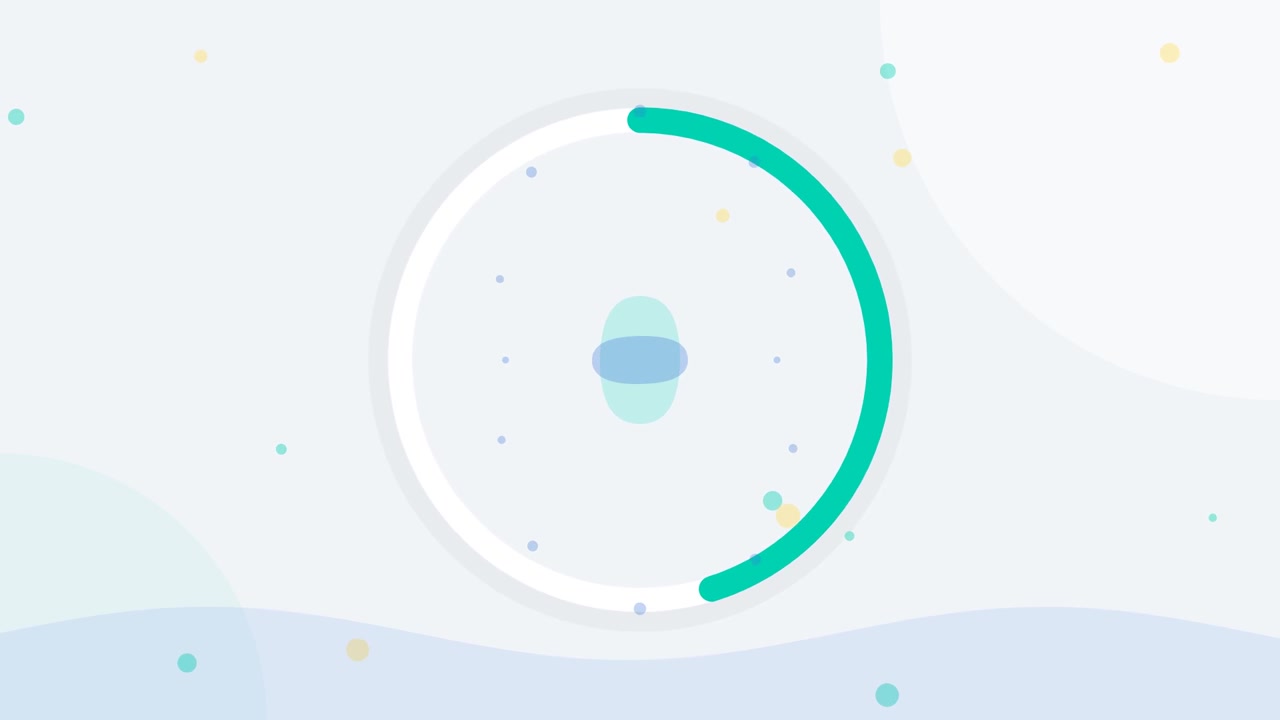 Abstract Loading Circle Animation with Pulsing Core