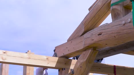 construcción de cabañas de madera