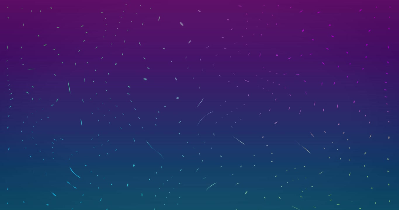 Abstract Motion Background with Floating Colorful Particles on Gradient Background
