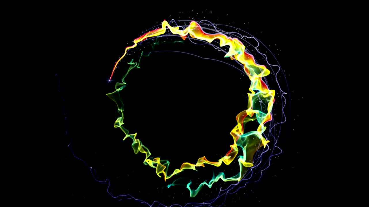 Magical Particles Ring Abstract Background, Animation