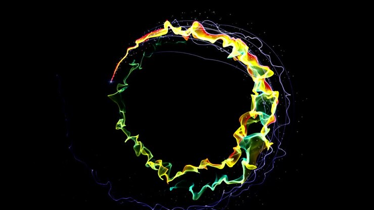 Magical Particles Ring Abstract Background, Animation