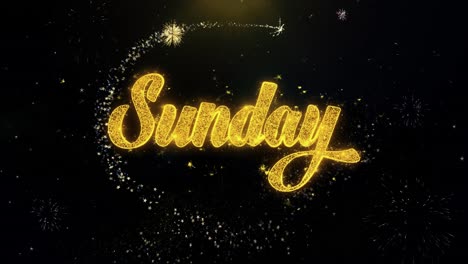 sunday with fireworks and sparkle