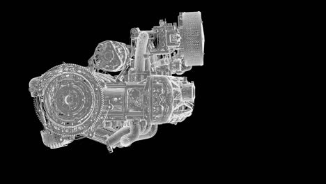 engine wireframe model