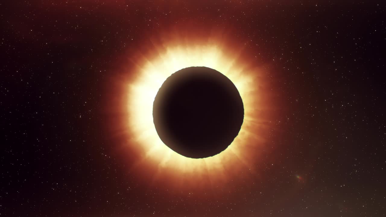 A stunning solar eclipse in space