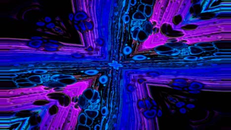 único colorido caleidoscopio fractal patrón de mármol azul fondo de movimiento.