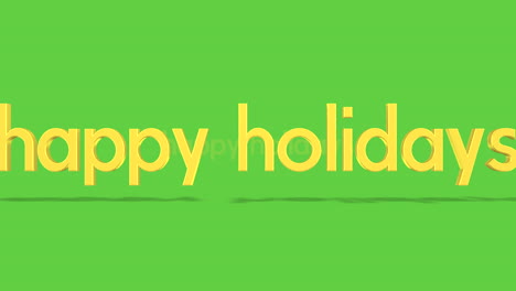 Rolling-Happy-Holidays-text-on-green-gradient