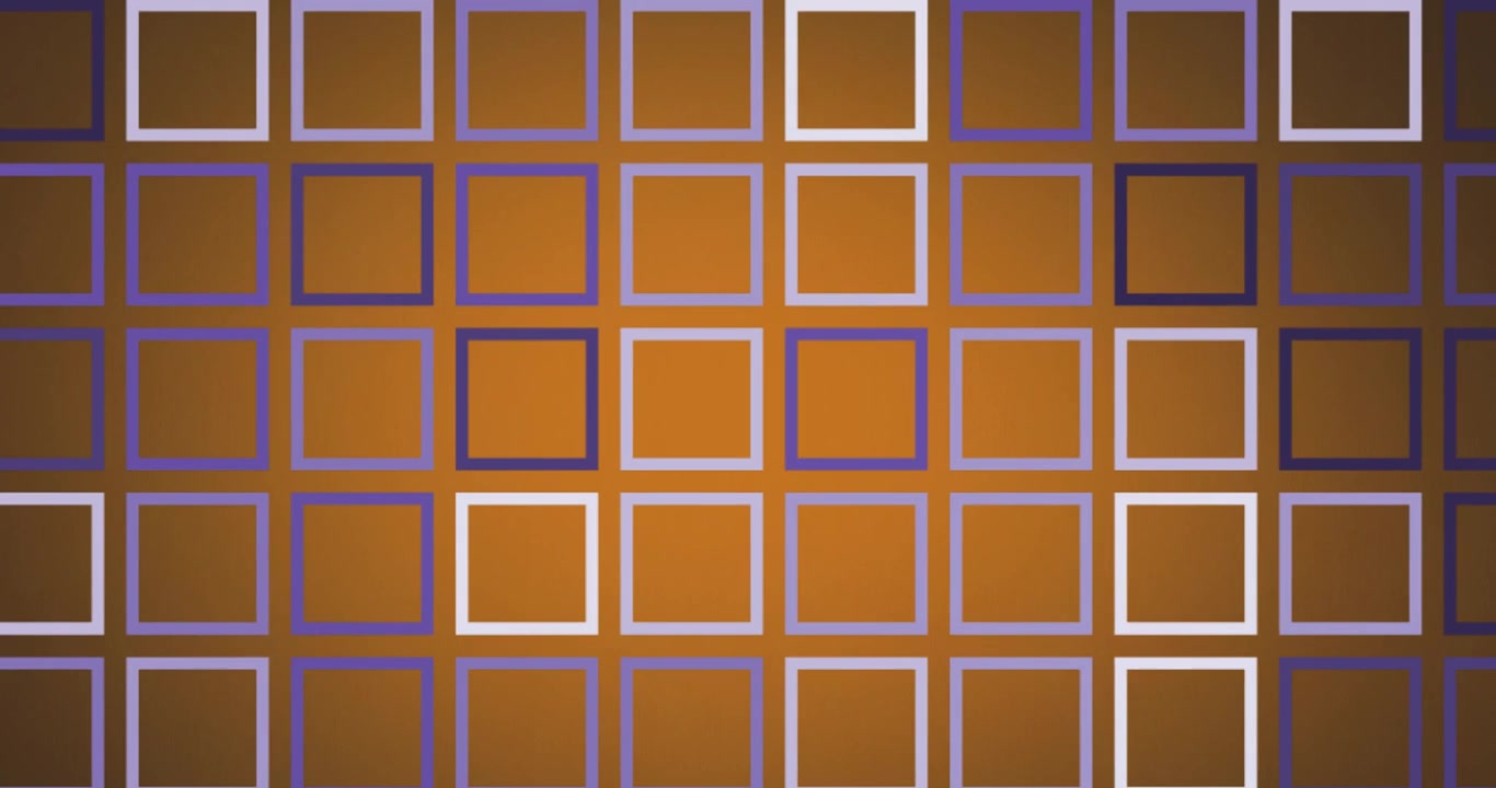 Animation of squares moving over orange background