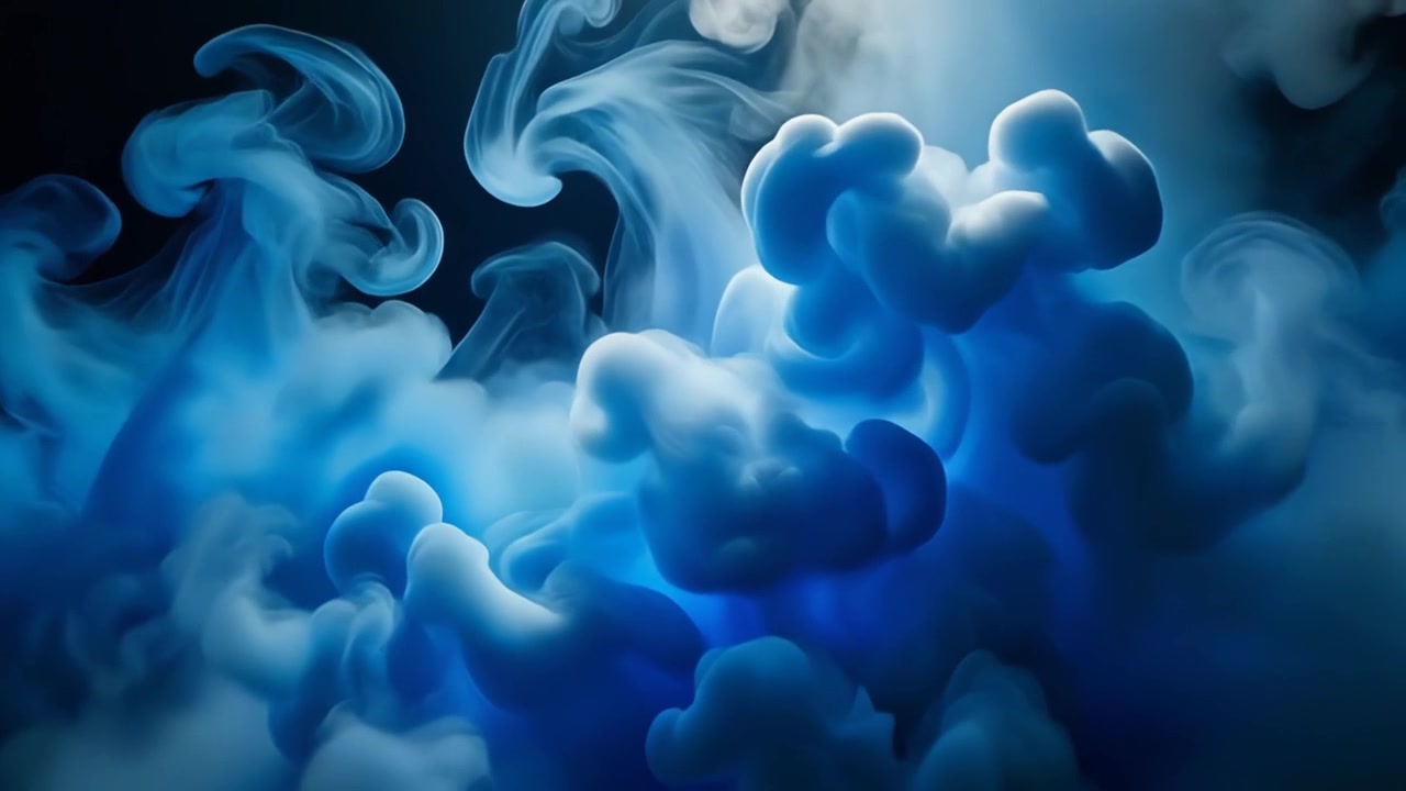 Abstract Inchiostro blu che gira nell'acqua