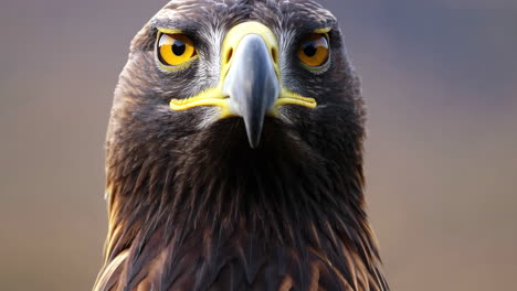 close-up of a majestic golden eagle