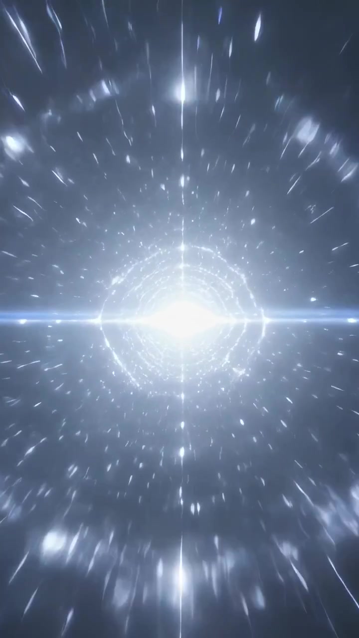 Vertical video: Emerging bright core heating and forming expanding ring sending streaks in space