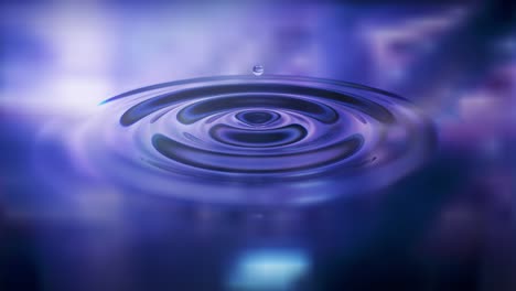 water drop splash close-up on water surface 3d illustration