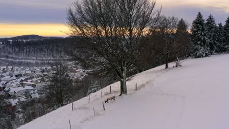 lugar idílico de invierno