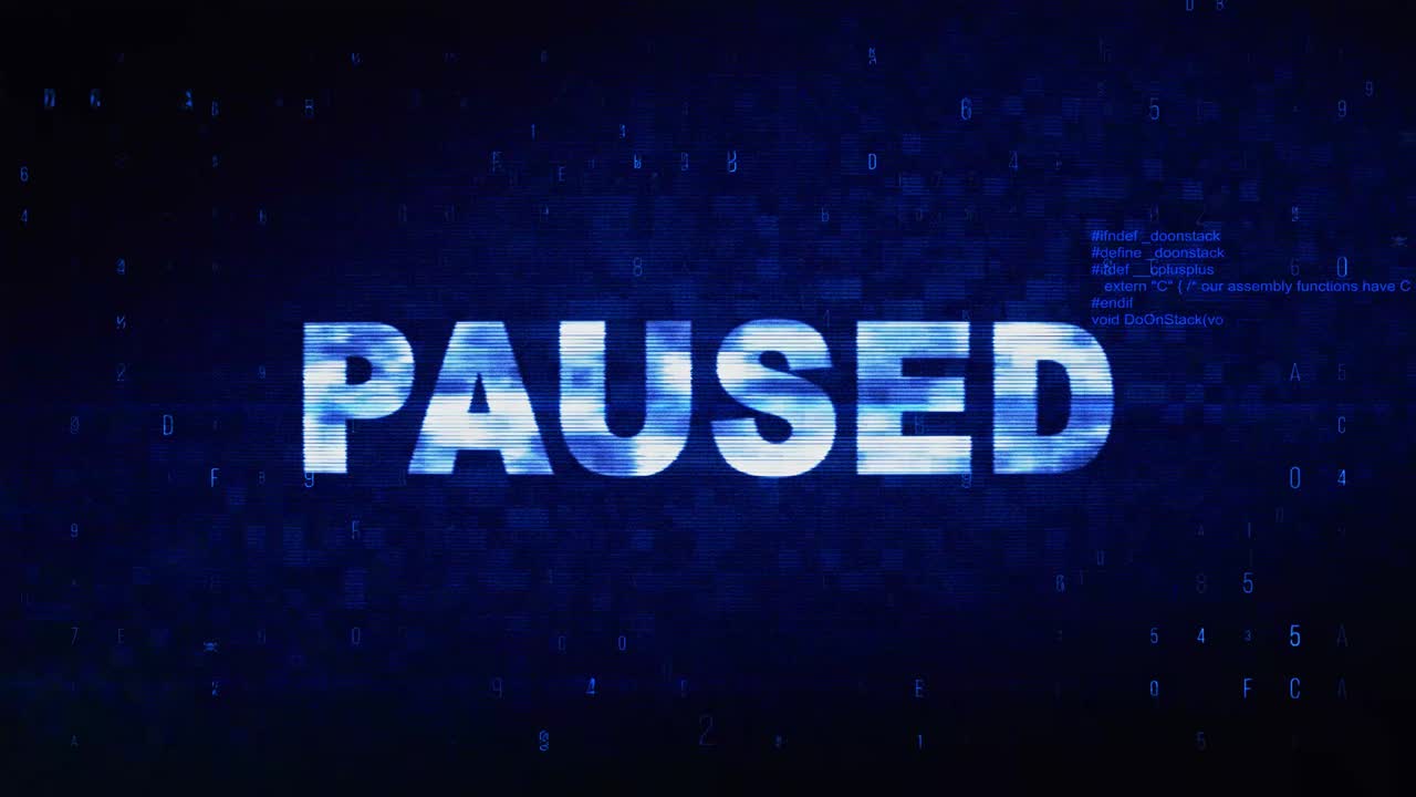 Paused on Glitching Screen