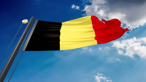 waving flag of belgium