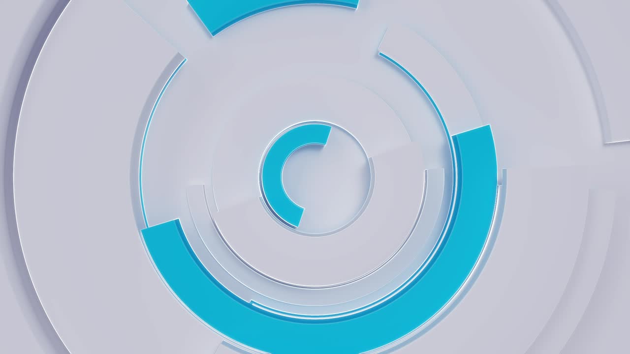 Abstract Blue and White Rotating Circles Animation