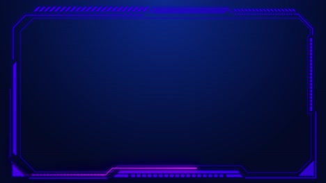 glowing neon hud frame styled futuristic border scifi interface hightech digital display for gaming
