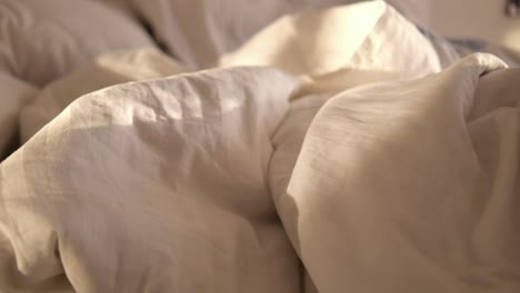 closeup of white bed sheets