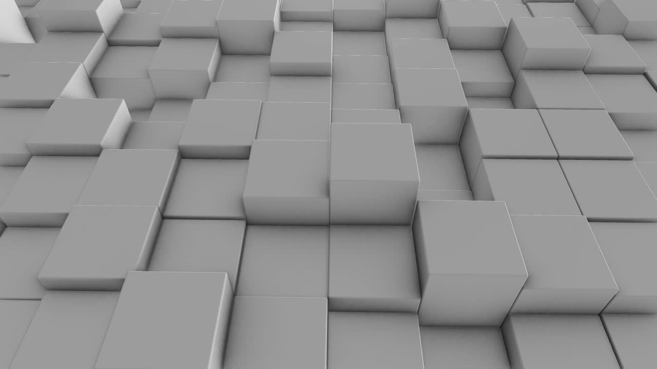 cubos animados abstractos suaves y de color blanco (loopable) video de stock