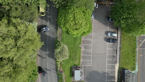 editorial aerial views of a road traffic accident between drivers in the uk