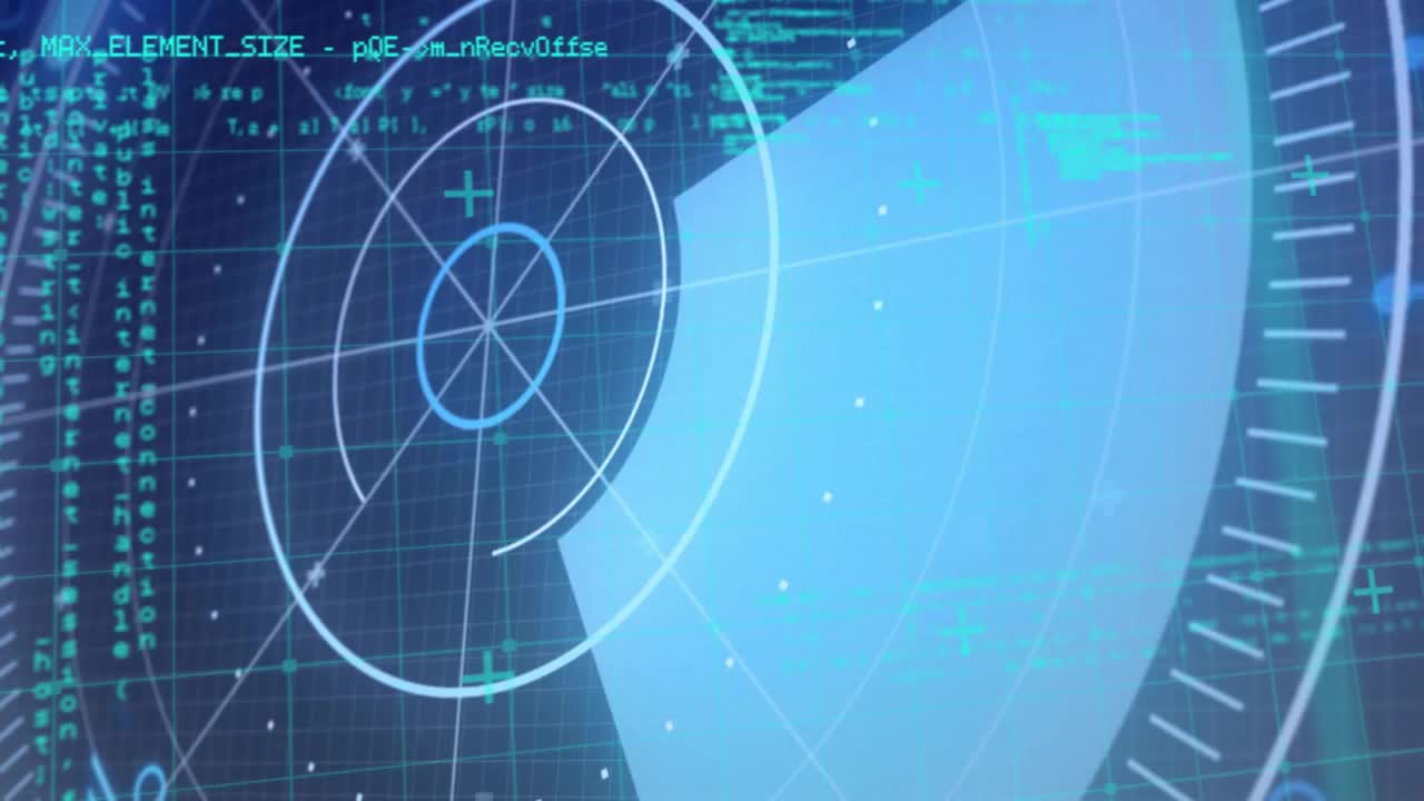 Digital grid loading and reticle appearing then scanning data using rotating light-blue wedge