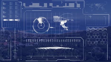 animation of data processing over sea