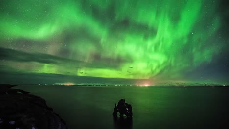 experience exclusive 4k cinematic footage showcasing the vibrant green hues of the northern lights as they dance with remarkable speed and grace across the icelandic sky