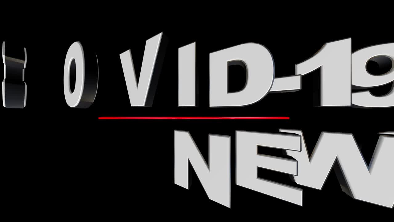 Covid-19 News concept animation. Broadcast Graphics Title
