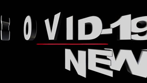 covid-19 news concept animation. broadcast graphics title
