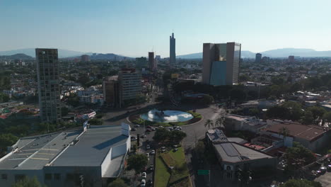 aerial shot of the lopez mateos avenue, facing northeast to southwest in guadalajara, jalisco, mexico