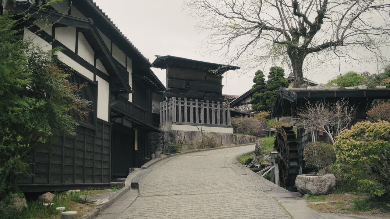 Traditional Japanese Village Scene