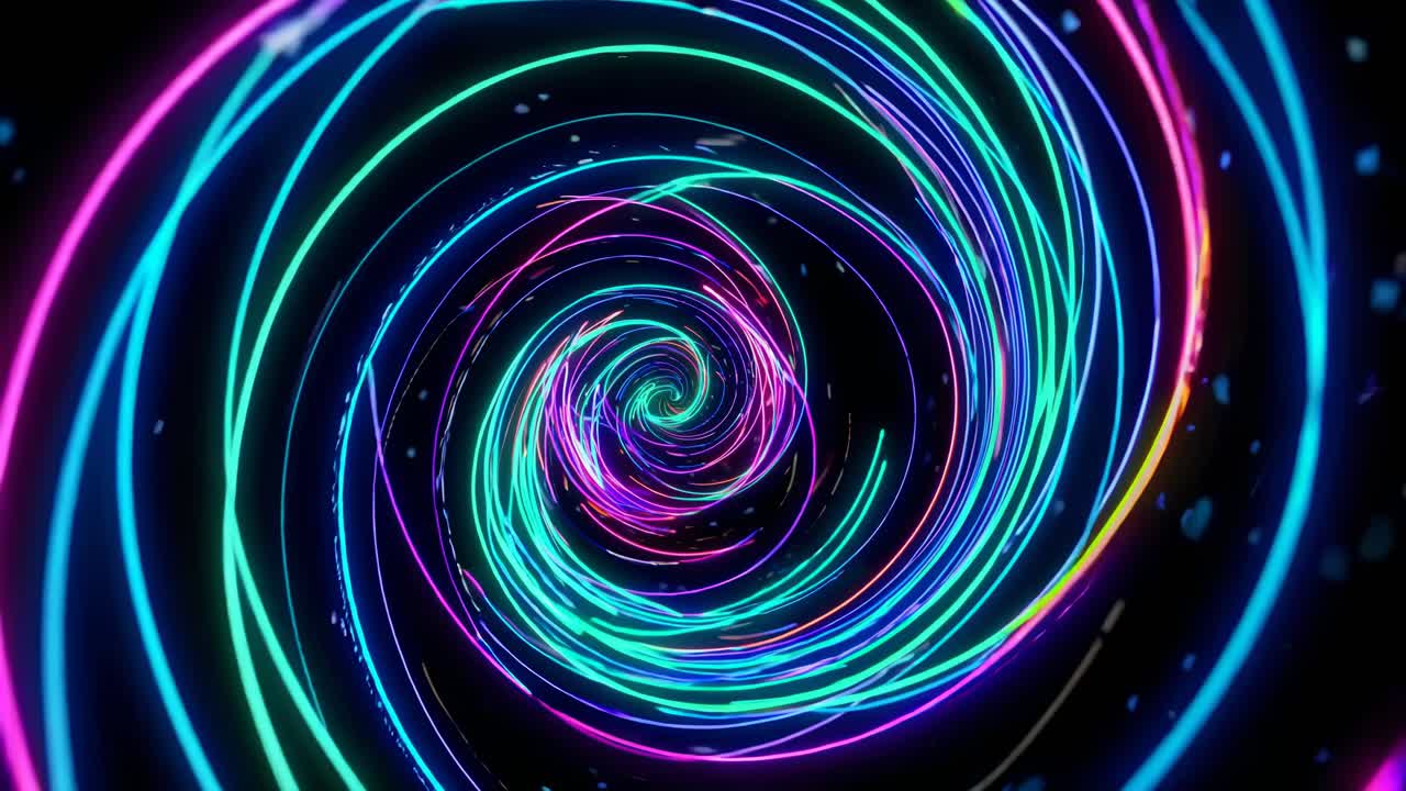 Colorful Neon Spiral