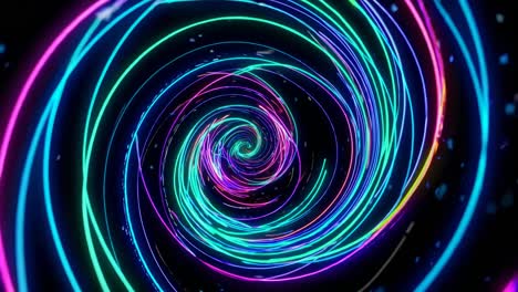 espiral de neón de colores