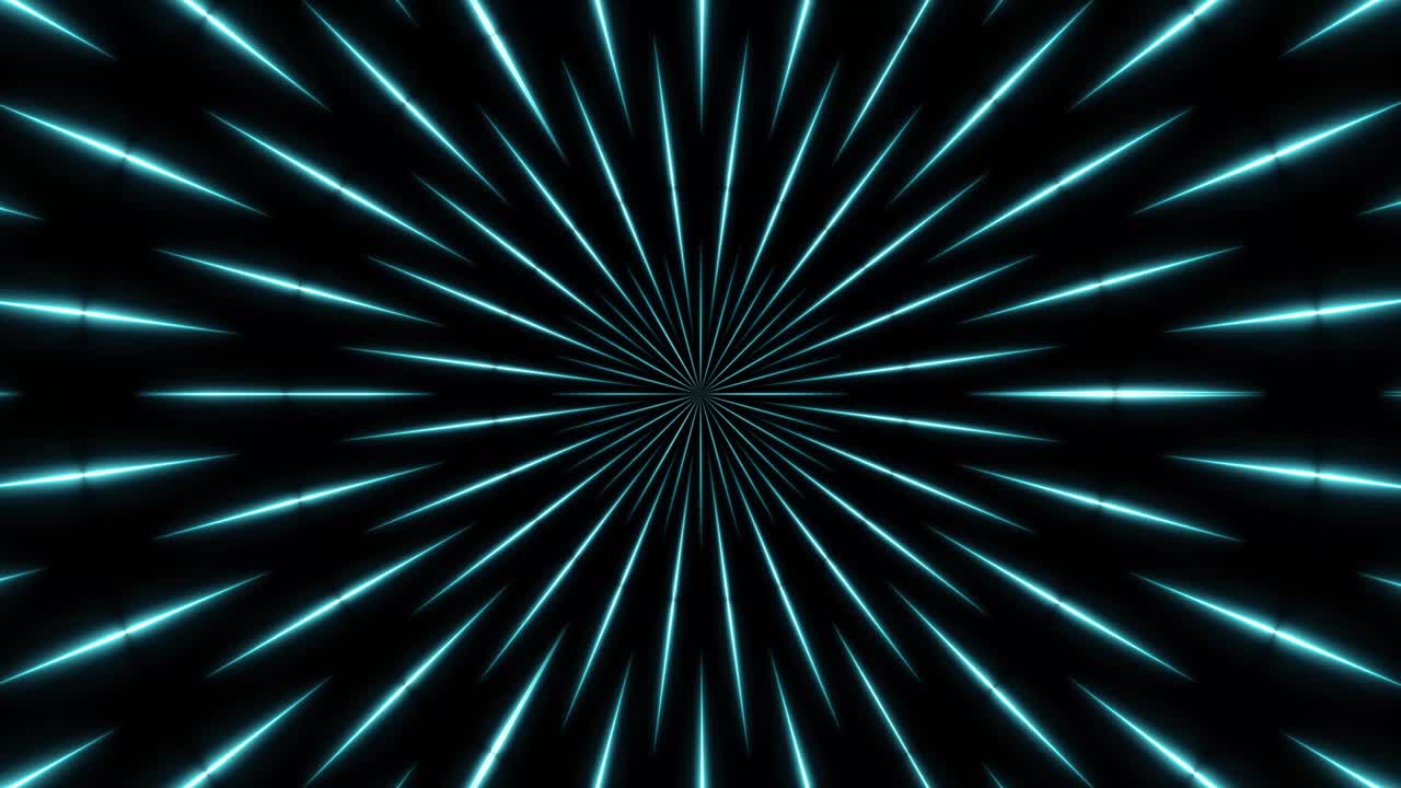 un caléidoscope de couleur néon bleu