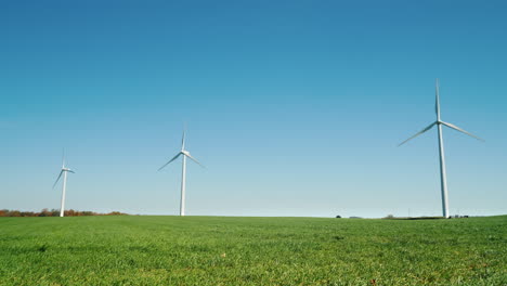 wind turbines in a row