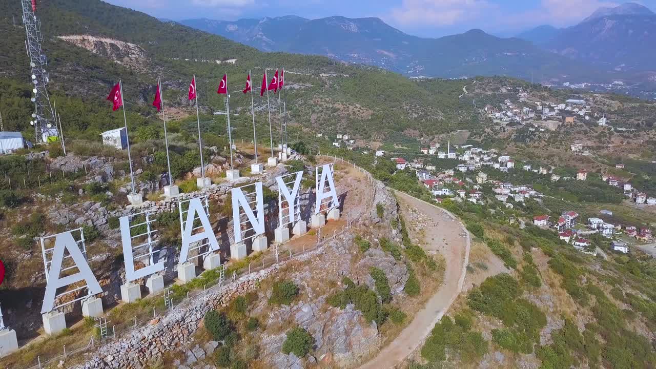 vista aérea de la ciudad de alanya, turquía