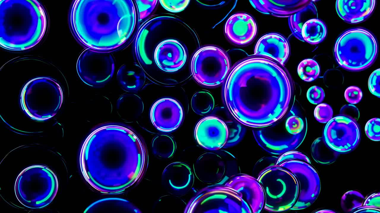 Abstract Glowing Bubbles
