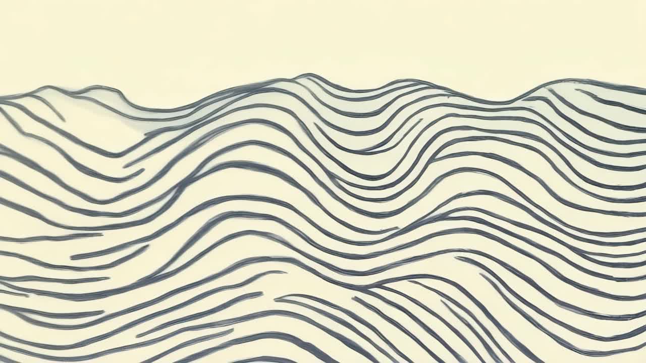 Abstract video concept with wavy lines resembling a landscape