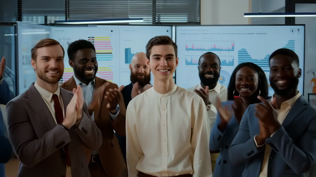 Successful Business Team Celebrates Achievement
