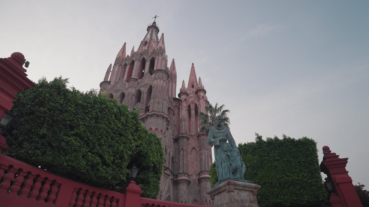 San Miguel de Allende Church and Statue