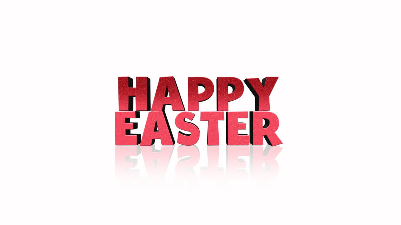 Testo moderno 'Buona Pasqua' rosso su gradiente bianco