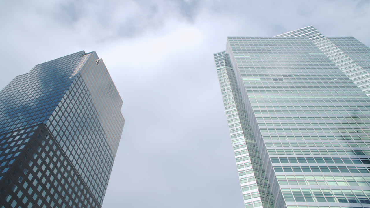 Generic skyscrapers in New York City's Financial District. Shot on an autumn morning in Lower Manhattan