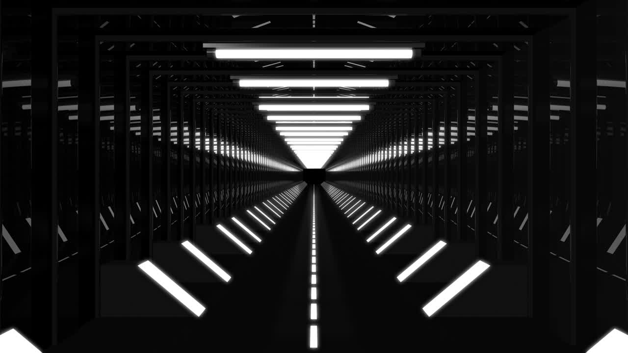 bucle de túnel de luz blanca