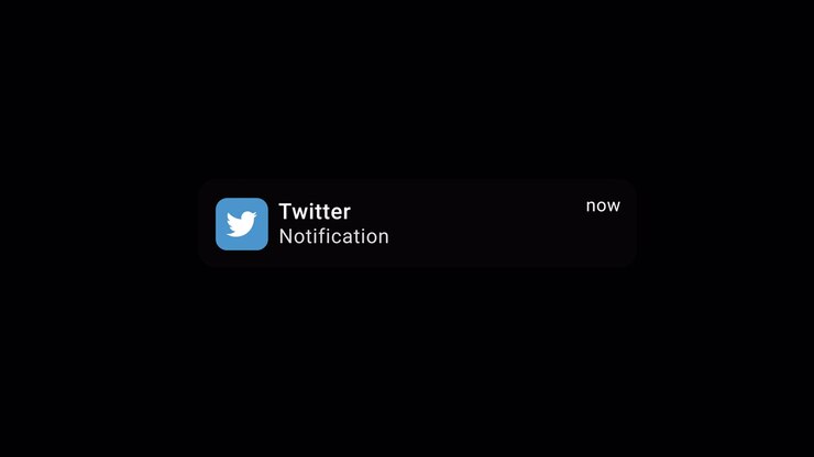 Twitter Notification Dark Mode Animation
