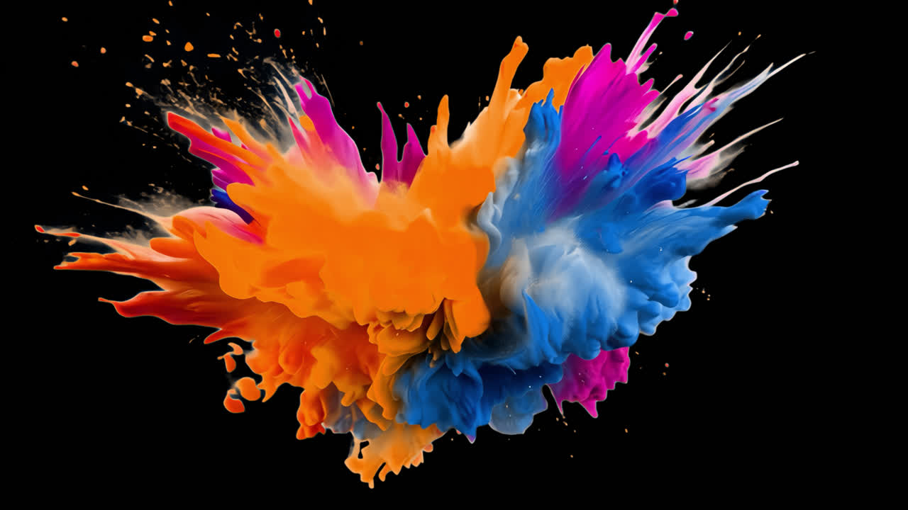 explosão de pólvora colorida